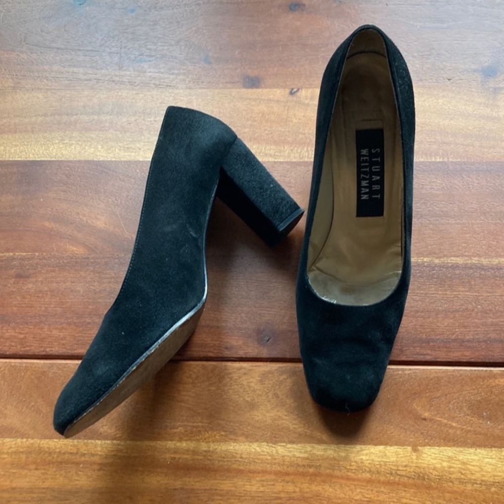 Stuart Weitzman Suede Block Heels - image 1